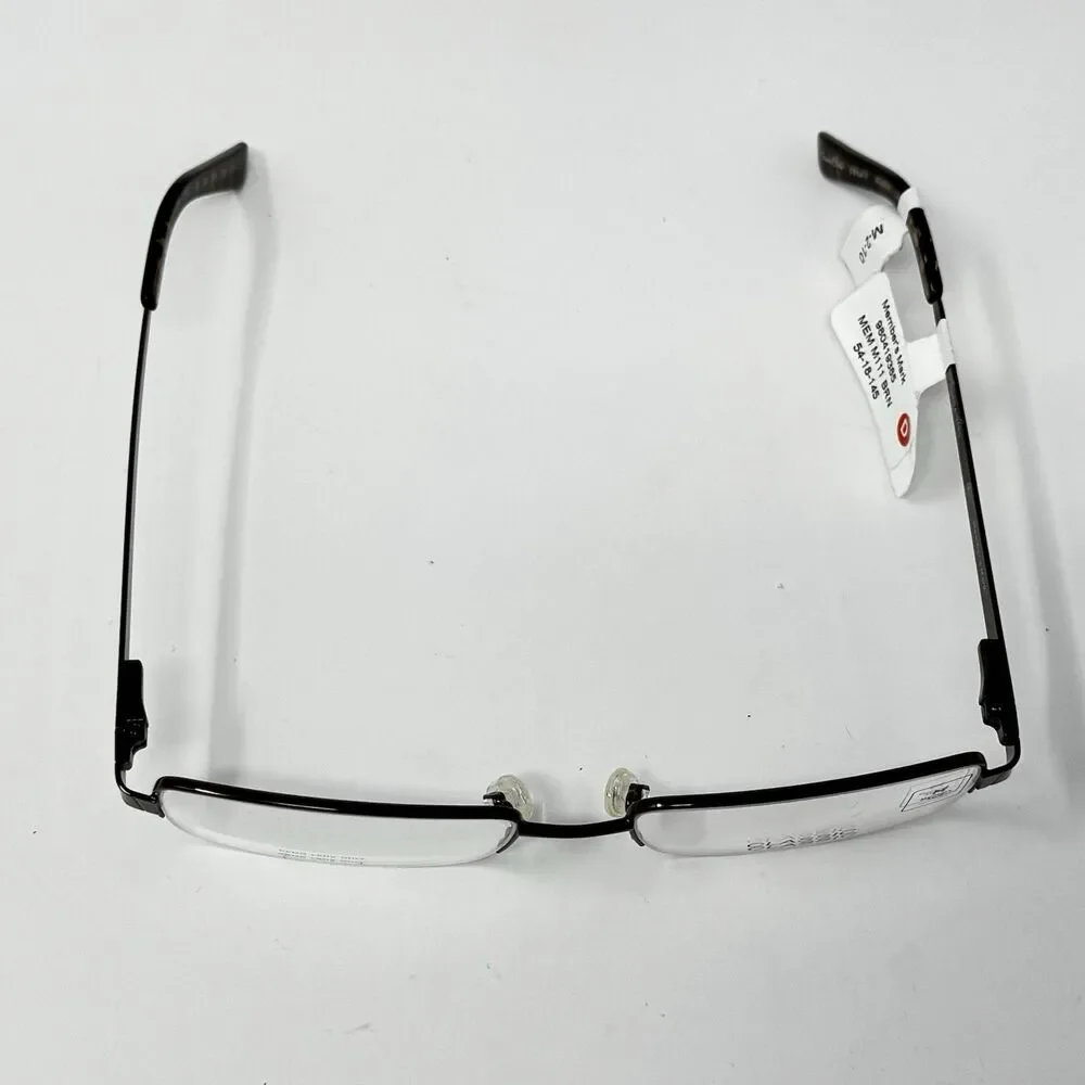 Member’s Mark M111 BRN Brown Semi Rimless Eyeglass Frames 54-18-145